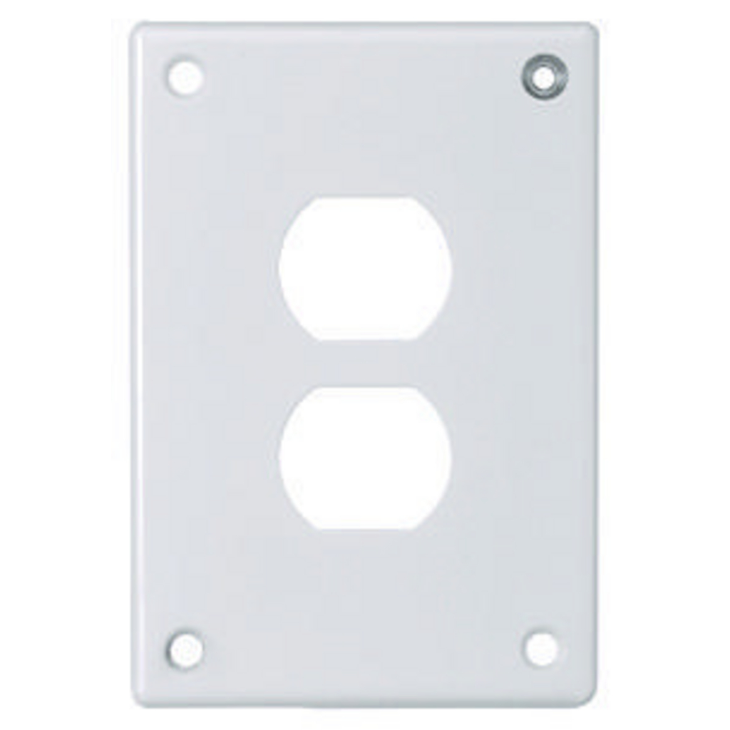 Hubbell SWP8 SEC WALLPLATE, 1G, DUP, WH Cooper Electric