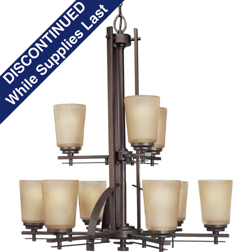 Product image for PROG P4214-88 9-100W MED CHANDELIER