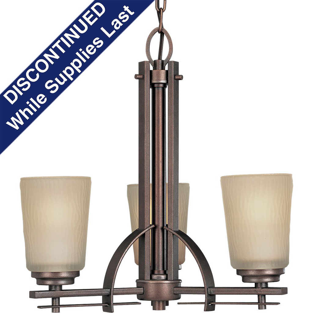 Product image for PROG P4212-88 3-100W MED CHANDELIER