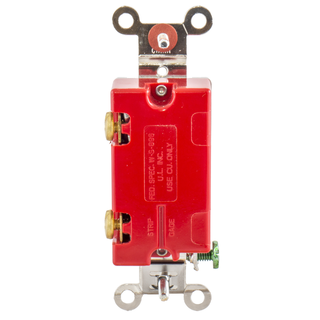 Hubbell HBL1221ILC 20A 120/277V SP Clear Illuminated Toggle Switch