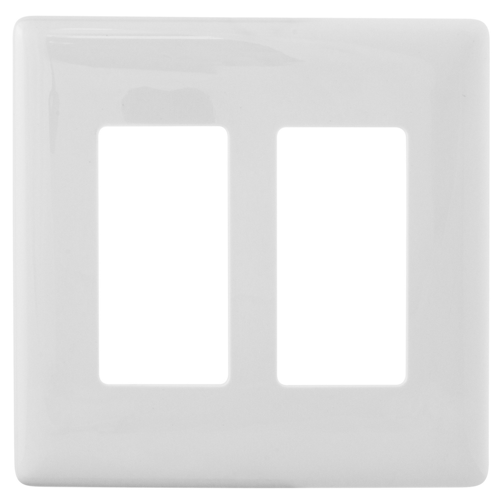 Hubbell NPS262W WALLPLATE 2G DEC SNAPON, WHITE Cooper Electric