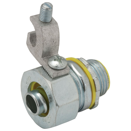 1-1/2 in. Liquidtight Straight Connector, Insulated with Ground Lug