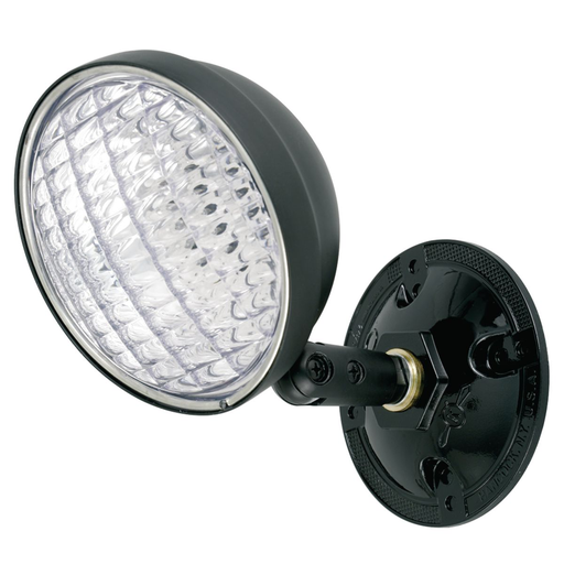 Single Outdoor Remote lighting head, Lamp Type: Incandescent, Lamp Wattage: 5, Number of Lamps: 1, Mounting Type: Furnished with round gasketed aluminum mounting plate., Color: Black, Voltage Rating: 6.