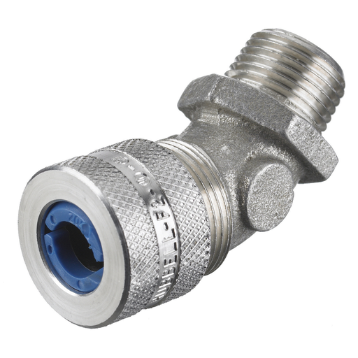 Mayer-Kellems Wire Management, Cord Connectors, 45 Degree Male, .38-.50", 1/2", Aluminum-1