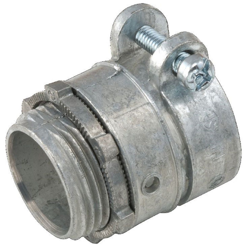 1 in. Flex/AC Straight Squeeze Connector, Uninsulated