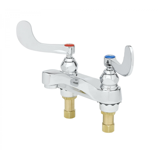 Lavatory Faucet, Deck Mount, 0.5 GPM VR Spray Device, 4" Wrist Action Handles