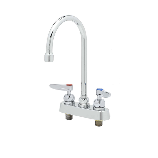 4" Deck Mt Workboard Fct, 6" Swivel Gooseneck w/ 2.2 GPM Aerator, Cerama, Lever Handles