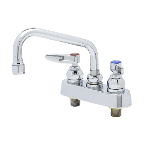 Workboard Faucet, Deck Mount, 4" Centers, 6" Swing Nozzle, Lever Handles