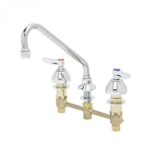 Lav Faucet, Concealed Bdy, 8" Cntrs, Comp Cart, Lever Handles, 9" Swing Nozzle, 2.2 GPM