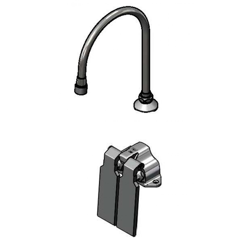 Ledge-Mounted Double Pedal Valve, Dummy Rigid Gooseneck w/ 1.2 GPM VR Aerator