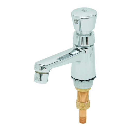 Sill Faucet, Self-Closing Metering, Push-Button, 1/2" NPSM Male Shank & 1/4" NPT Tailpiece