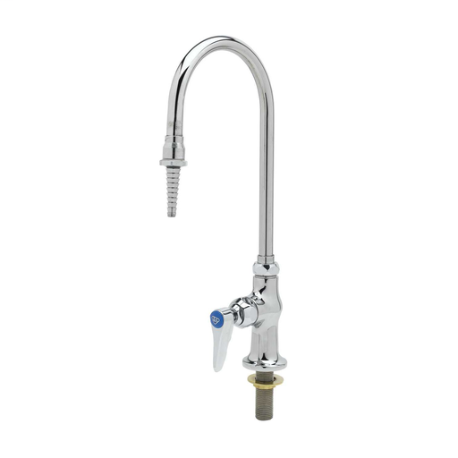 Lab Faucet, Tin-Lined, Single Temp, Eterna, 4-Arm Handle, Swivel/Rigid Gooseneck