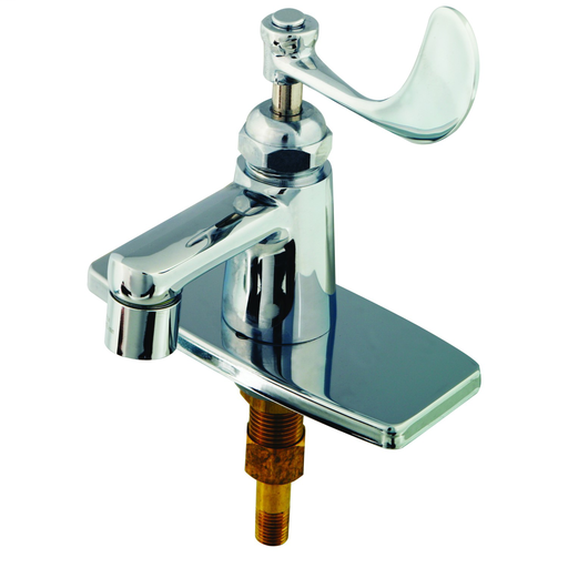 Lavatory Faucet: Single Temp, Cerama, Decor Wrist-Action Handle, VR Aerator, Deckplate