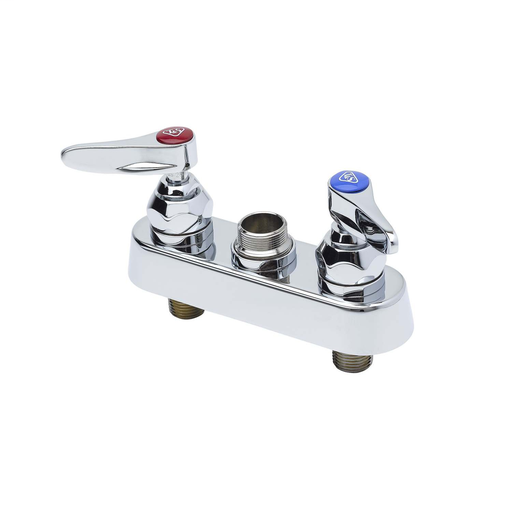 Workboard Faucet, Deck Mount, 4" Centers, Lever Handles, Less Nozzle