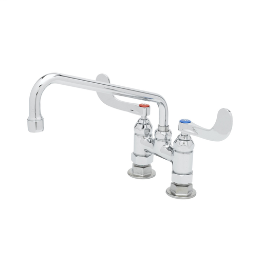 Mixing Faucet, 4" Deck Mount, Eterna Cartridges, 4" Wrist Handles, 10" Swing Nozzle
