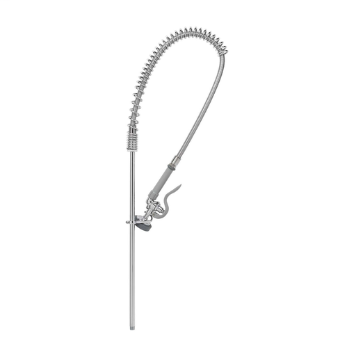 Pre-Rinse Assembly, 44" Stainless Steel Hose, Self Closing Squeeze Valve, 24" Riser
