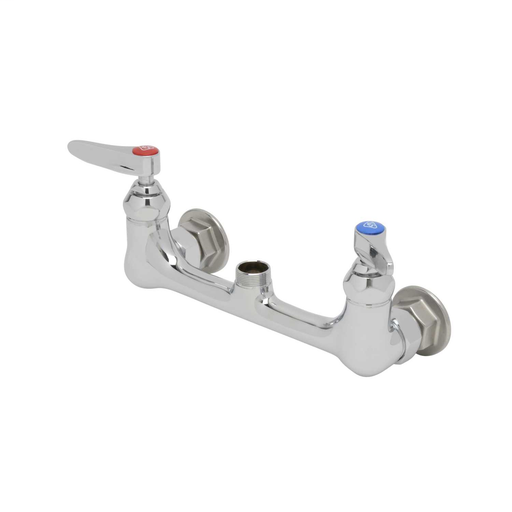 Double Pantry Swivel Base Faucet, Wall Mount, 8" Centers, Less Nozzle