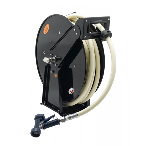 Hose Reel, Open, Epoxy Coated Steel, 3/4" x 50' Hose, 7/16" Rear Trigger Water Gun