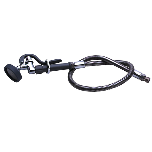 Spray Assembly, 44" Flex Stainless Steel Hose, Self-Closing Angled Spray Valve