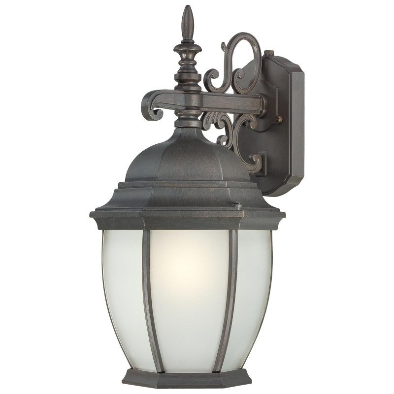Covington 1-light Outdoor Wall Lantern in Painted Bronze finish