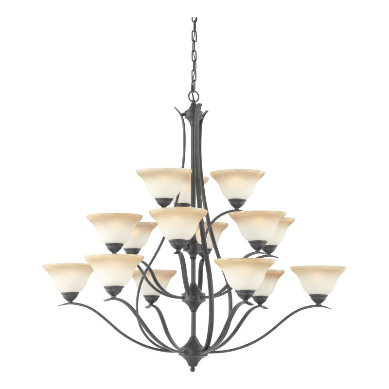 Product image for THO TK0023722 Prestige 15-light Chandelier in Sable Bronze finish
