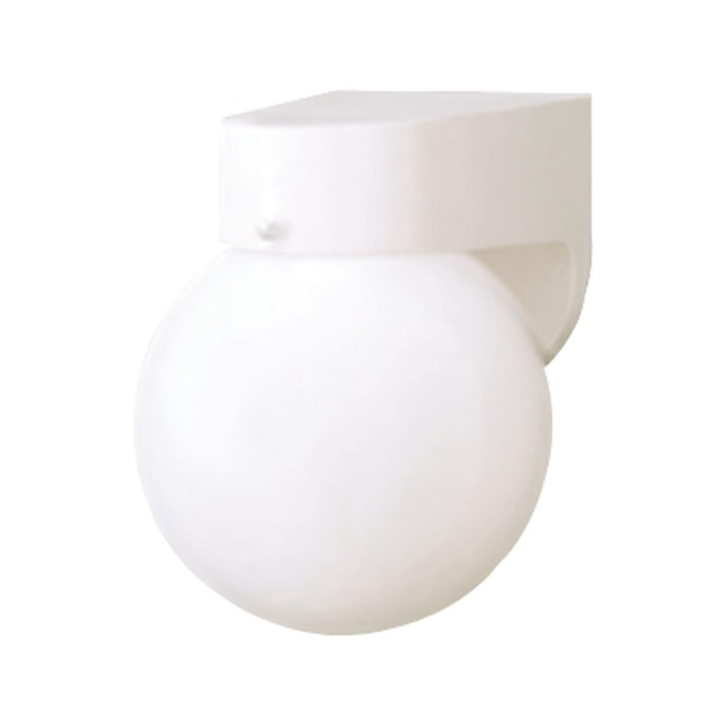 1-light Outdoor Wall Lantern in Matte White finish