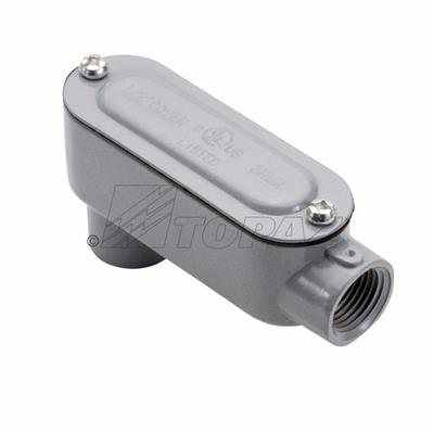 Topaz Corp LB10CG 4 Inch Powder Coated Die-Cast Aluminum Type LB Threaded Rigid Conduit Body with Cover and Gasket Topaz Corp LB10CG 4 Inch Powder Coated Die-Cast Aluminum Type LB Threaded Rigid Conduit Body with Cover and Gasket