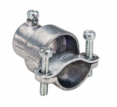 Topaz Corp 181 1/2 Inch Set Screw x Clamp Die-Cast Zinc EMT to Flexible Metallic Conduit Combination Coupling Topaz Corp 181 1/2 Inch Set Screw x Clamp Die-Cast Zinc EMT to Flexible Metallic Conduit Combination Coupling