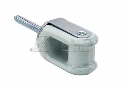 Product image for Topaz Corp 1003 2-1/4 Inch Porcelain/Steel Heavy Duty Wireholder with Lag Screw