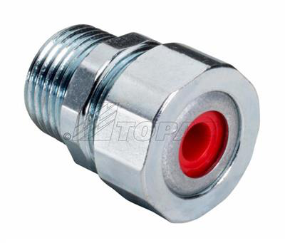 Product image for Topaz Corp 50A450 1/2 Inch Blue Grommet Zinc Plated Steel Strain Relief Flexible Cord Connector