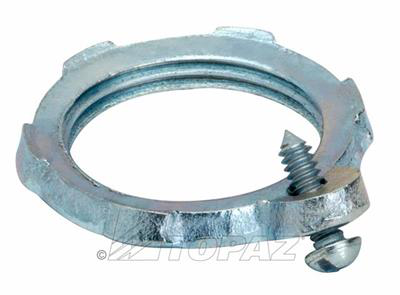 Product image for Topaz Corp 556 2 Inch Zinc Plated Steel Grounding Locknut