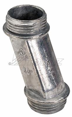Product image for Topaz Corp 115 1-1/2 Inch Die-Cast Zinc 3/4 Inch Offset Rigid Conduit Nipple