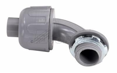 Product image for Topaz P491 1/2" 90 Degree Gray Nylon Liquidtight Connector