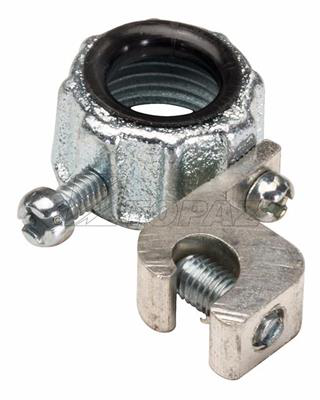 Product image for Topaz Corp 340AM 4 Inch Malleable Iron Rigid/IMC Insulated Grounding Bushing with Aluminum Lay-In Lug