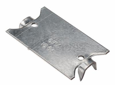 Product image for Topaz Corp 189-100 1-1/2 x 2-1/2 x 1/16 Inch Steel Pronged Nail Plate