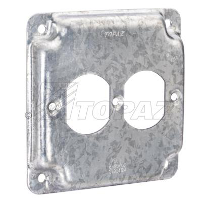 Product image for TPZ C3451 4"SQ COVER 1-DUPLEX RECPT