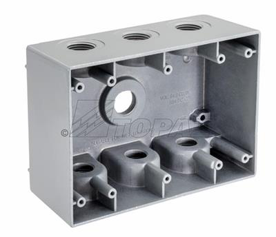 Product image for TPZ WB3750 1/2" 7 HOLE 3-GANG WEATH