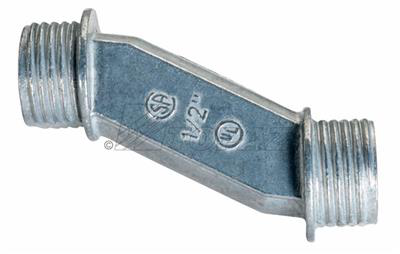 Product image for Topaz Corp 111 1/2 Inch Die-Cast Zinc 3/4 Inch Offset Rigid Conduit Nipple