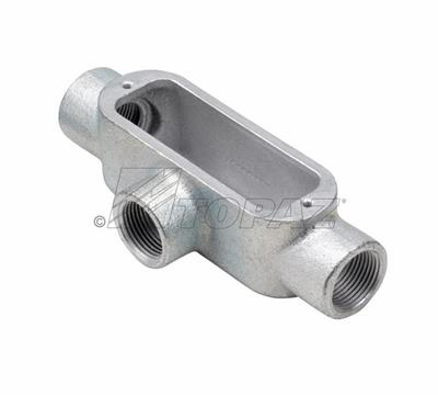 1-1/2" Malleable Iron, Rigid Threaded Type T Conduit Bodies