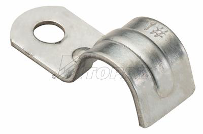 Product image for Topaz Corp 510BX 14/2 to 10/3 AWG Zinc Plated Steel 1-Hole AC/BX Strap