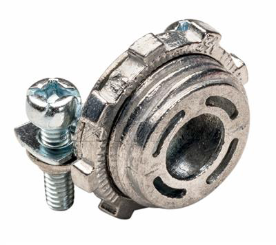 Product image for Topaz Corp 140 3/8 Inch Zinc Clamp Type AC/MC Connector