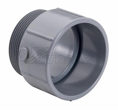 Product image for TopazUPC 1040TZ 4" PVC MALE ADAPTER