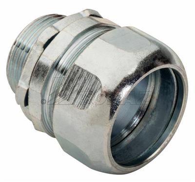 Product image for Topaz Corp 265 1-1/2 Inch Zinc Plated Steel Compression Type Rigid/IMC Connector