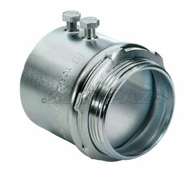 Product image for Topaz Corp 639S 3-1/2 Inch Steel Set Screw EMT/Rigid Conduit Connector