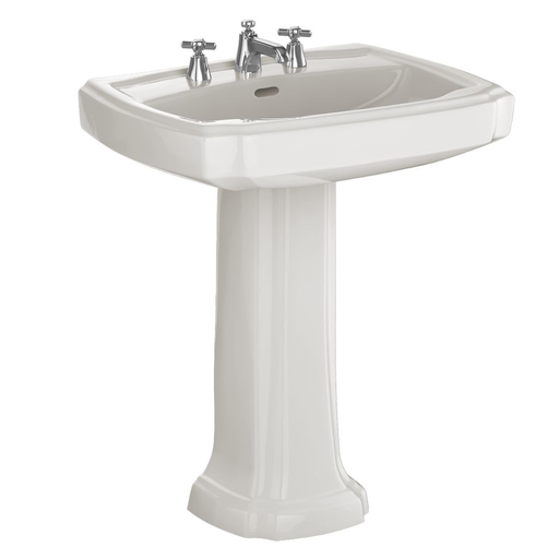 Guinevere® 27" Pedestal Lavatory - Colonial White - Faucet Mount: 8 Inch Mount