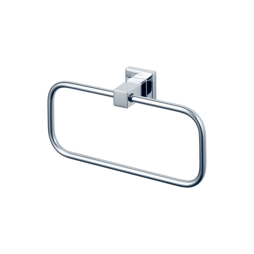 L-Series Square Towel Ring - Polished Chrome Finish