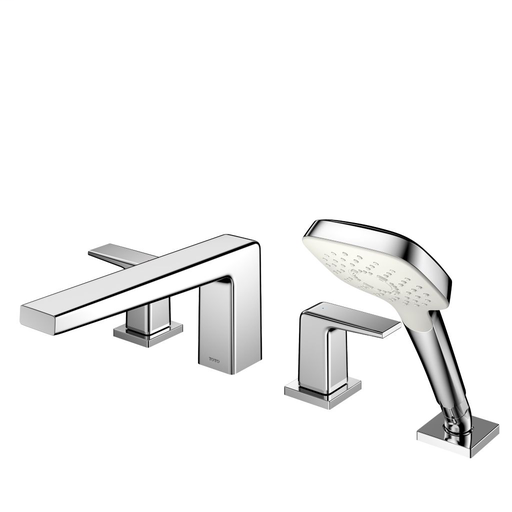 GB Four-Hole Roman Tub Filler Trim - Polished Chrome Finish
