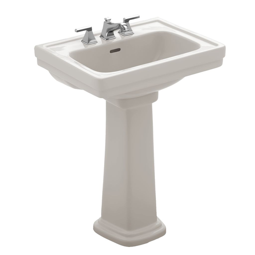 Promenade® Pedestal Lavatory - Colonial White - Faucet Mount: 4 Inch Mount