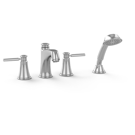 Keane™ Four-Hole Roman Filler Trim - Polished Chrome Finish