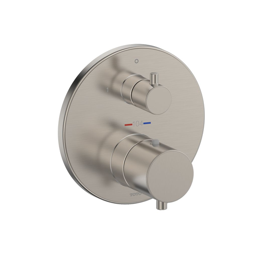 Thermostatic Mixing Valve with Two-way Diverter Trim - Round - Brushed Nickel
